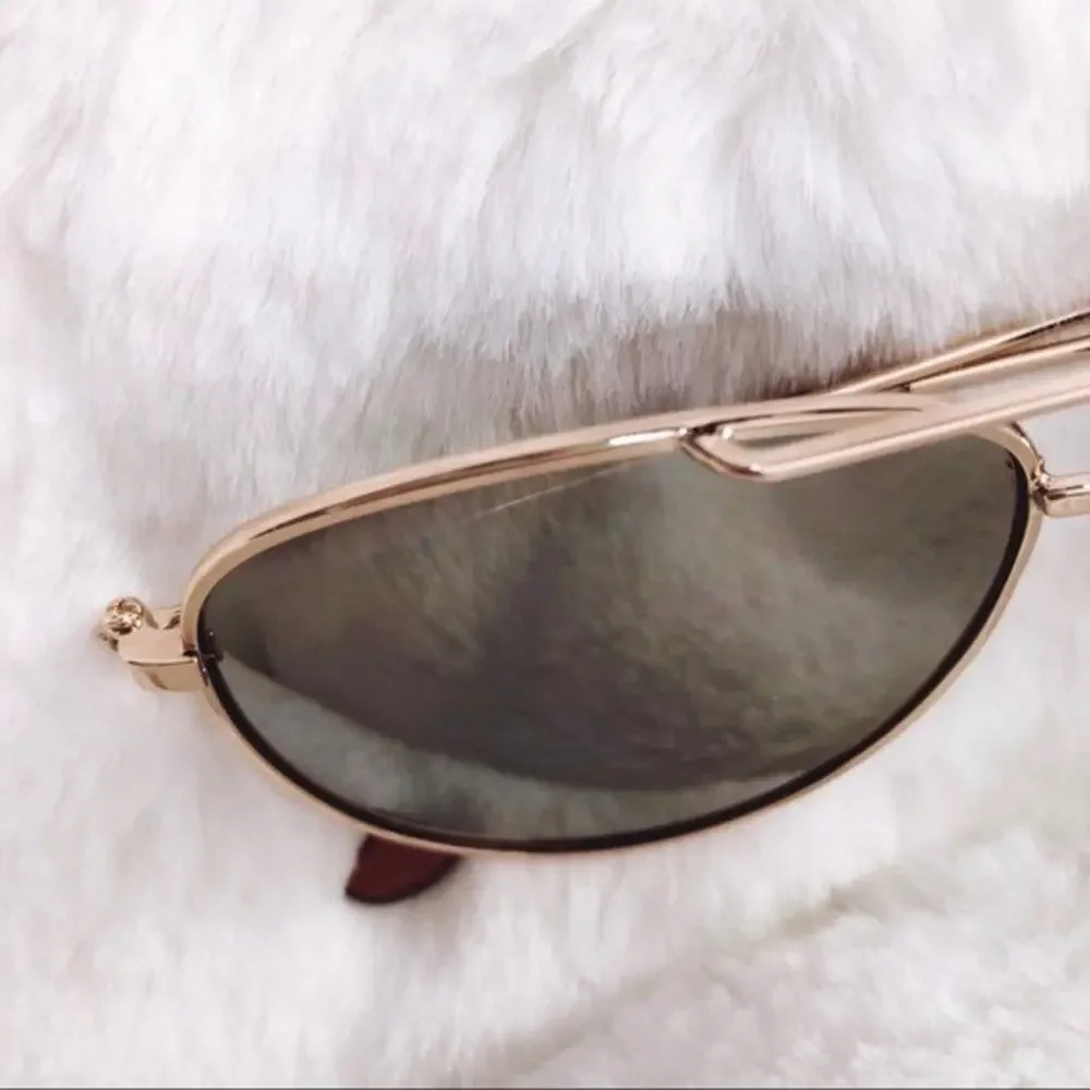 Remy Gold Mirrored Aviator Sunglasses